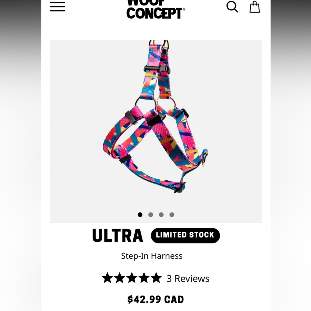 Colorful Geometric Dog Harness